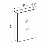 Зеркальный шкаф Emmy Вэла (Правый) 50х60