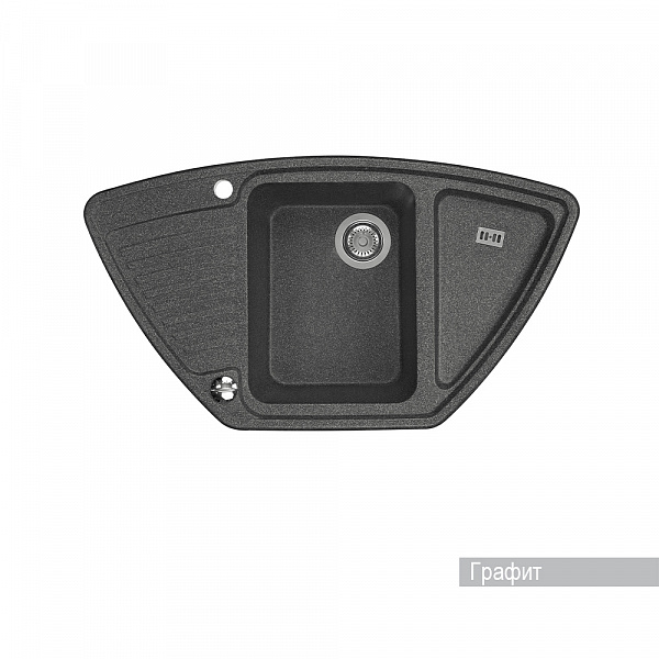 Мойка для кухни Aquaton Лория угловая графит 1A715032LR210