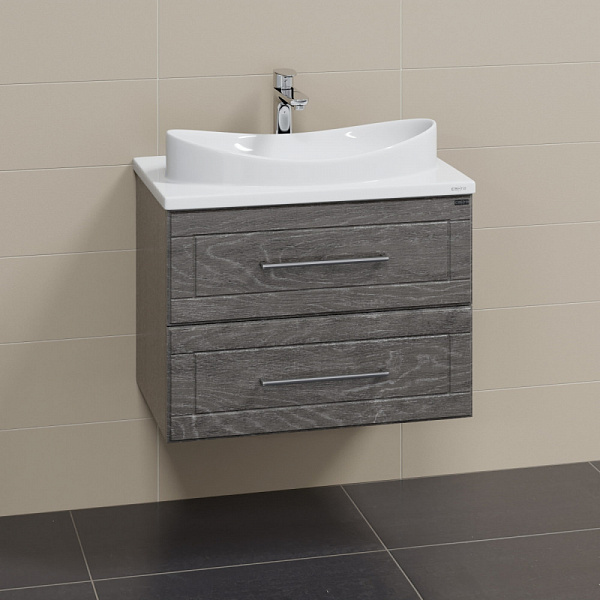 Тумба для умыв. "Венера 70" дуб шале графит, подвес. (ум Вега 70 литой мрамор) Санта