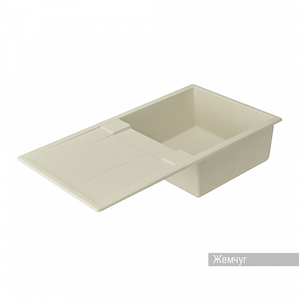 Мойка для кухни Aquaton Верона прямоугольная с крылом жемчуг 1A710032VR240