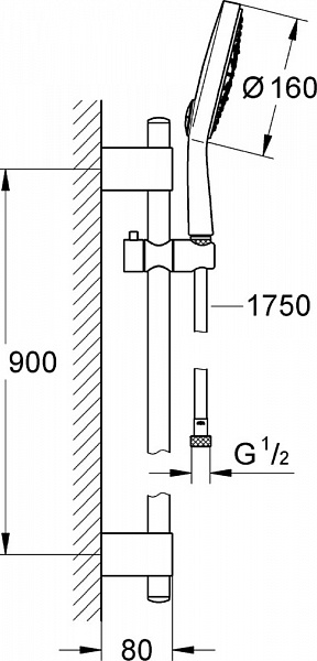 Душевой гарнитур Grohe Power&Soul Cosmopolitan 27746000