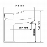 Смеситель для раковины Wasserkraft Aller 1064