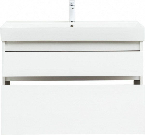 Тумба под раковину Aquanet Nova Lite 100 (SLIM SYNERGY) белый, 2 ящика 00249940