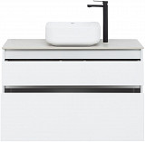 Тумба под раковину Aquanet Nova Lite 100 белый (2 ящика) 00242581