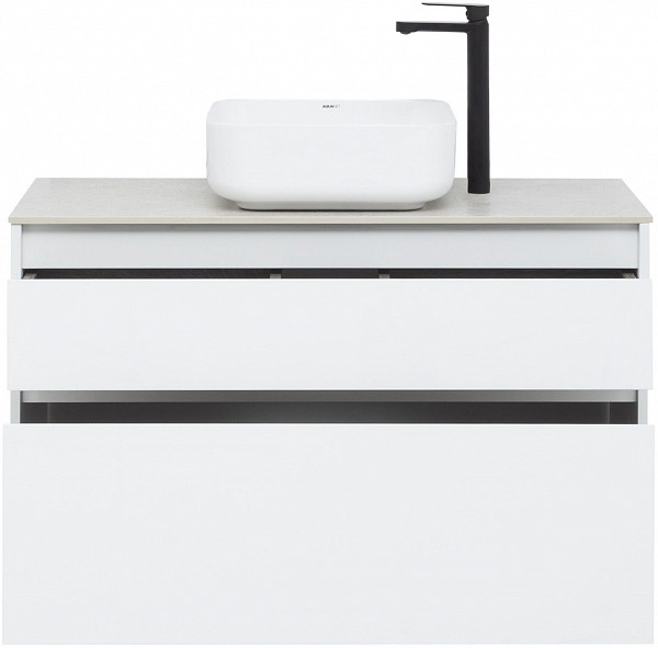 Тумба под раковину Aquanet Nova Lite 100 белый (2 ящика) 00242581