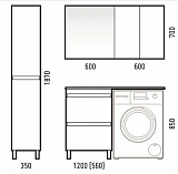 Шкаф-пенал напольный Corozo "Альтаир 35" универсальный