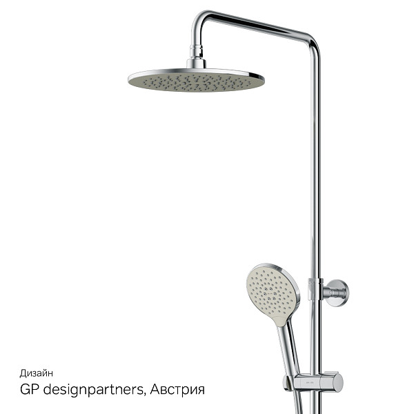 F0780564 Like душ.система, набор: смеситель д/ванны/душа с термостатом, верх.душ.d 250 мм, ручной ду