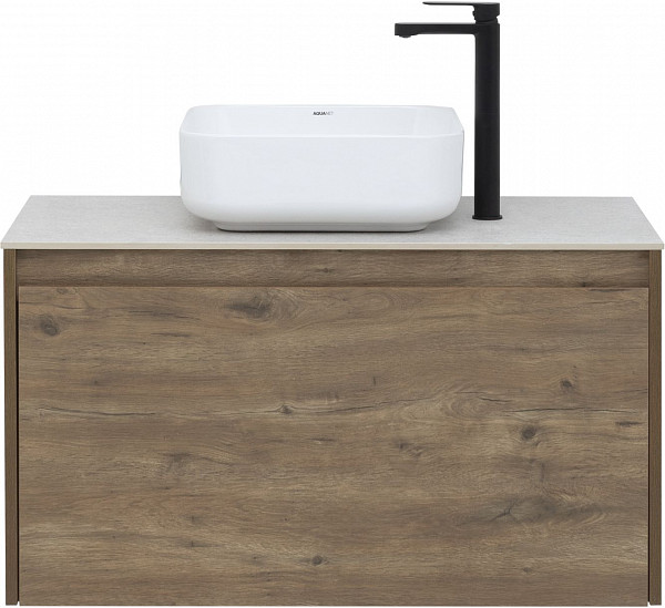 Тумба под раковину Aquanet Nova Lite 90 дуб рустикальный (1 ящик) 00249517
