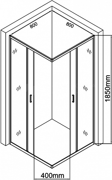 Душевой уголок Aquanet SE-800S 80x80, прозрачное стекло SE-800S