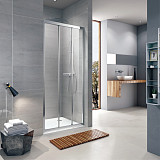 Душевая дверь "KOLLER POOL" трёхсекционная  TREND TT90G  900x1900 не прозрачная Grape 6мм хром