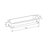 Полка, нержавеющая сталь,черная, SHE13SBi44, ID