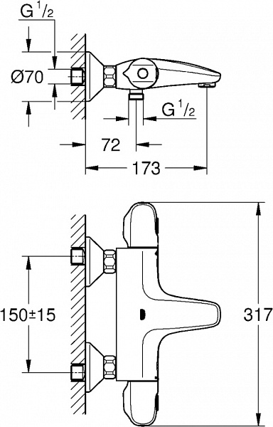 Термостат Grohe Grohtherm 1000 New 34155003