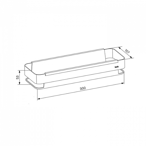 Полка, нержавеющая сталь,черная, SHE13SBi44, ID
