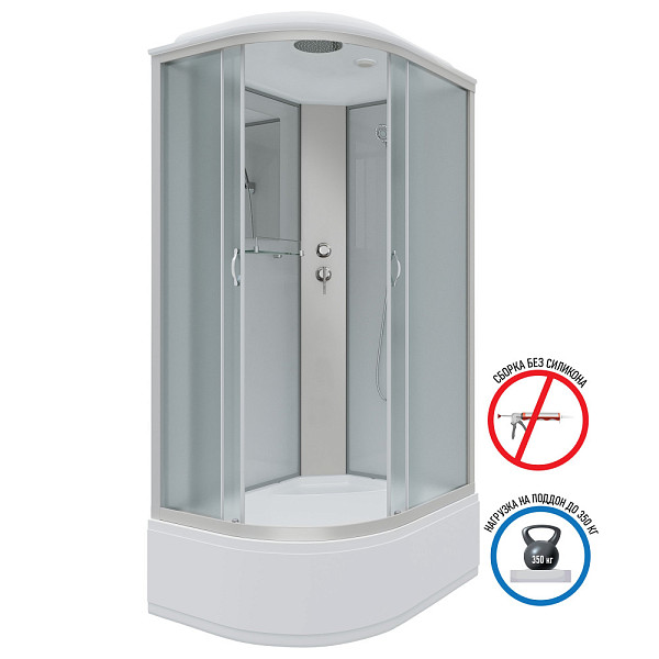 Душ.каб. NG-2310-14R (1200х800х2150) высокий поддон(40см) стекло МАТОВОЕ 4 места