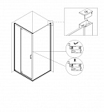 Душевая дверь Creto Astra 121-WTW-100-C-B-6 стекло прозрачное профиль черный, 100х195 см