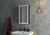 Зеркало-шкаф Континент"Mirror Box black Led" 350х650 левый
