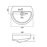 Полукруглая раковина Santek Аллегро 55 1WH301952