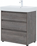 Тумба под раковину Aquanet Nova Lite 75 дуб рошелье (3 ящика) 00302473