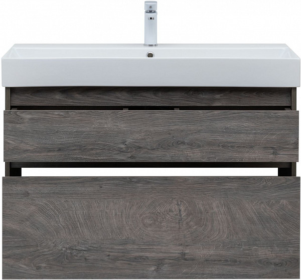 Тумба под раковину Aquanet Nova Lite 100 (SLIM SYNERGY) дуб рошелье, 2 ящика 00249941