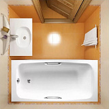 Чугунная ванна Jacob Delafon Diapason 170x75 с отверстиями под ручки E2926-00