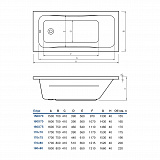Ванна акриловая "KOLLER POOL"  Edge 1600х700 EDGE160X70