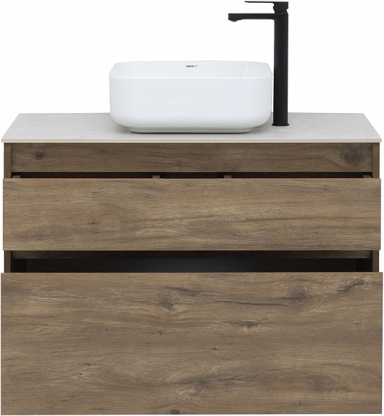 Тумба под раковину Aquanet Nova Lite 90 дуб рустикальный (2 ящика) 00249518