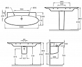 Подвесная раковина-столешница Jacob Delafon Presquile 130х50 см E4445-00