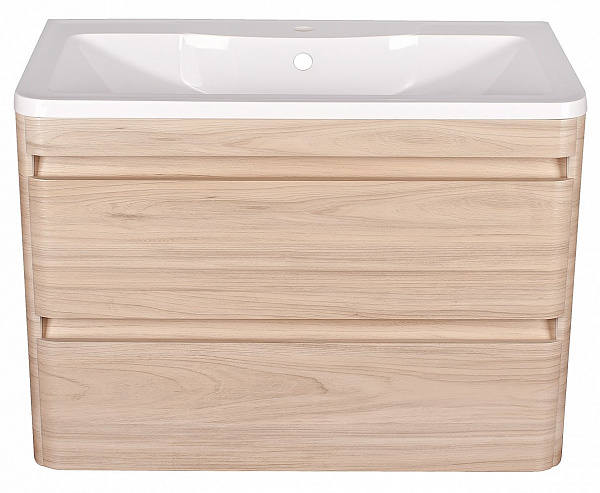 Тумба напольная Style line Атлантика 100, Люкс ясень перламутр, под раковину, PLUS