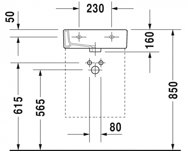 Рукомойник Duravit Vero 0704450000 45 см
