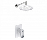 Встраиваемый комплект для душа с верхней душевой насадкой Wasserkraft A12667WHITE