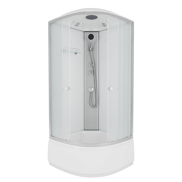 Душ.каб. NG-7309-14 (1000х1000х2150) высокий поддон(40см) стекло МАТОВОЕ 4 места