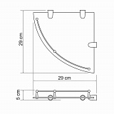 Полка стеклянная угловая Wasserkraft K-544