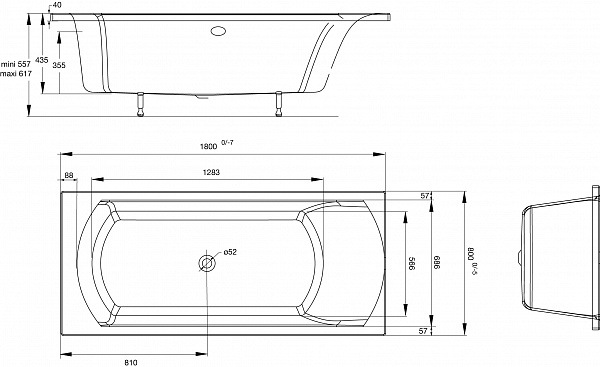 Акриловая ванна Jacob Delafon Ove 180x80 E60143RU-00