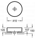 Накладная раковина Jacob Delafon Delta Pure 41х41 см EVR002-00