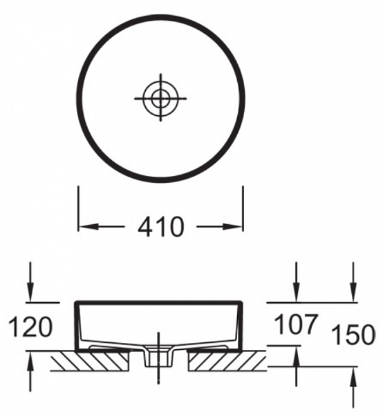Накладная раковина Jacob Delafon Delta Pure 41х41 см EVR002-00