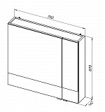 Зеркало-шкаф Aquanet Верона 75 белый 00175381