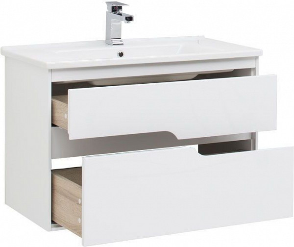 Тумба с раковиной Aquanet Модена 85 белый 00212663