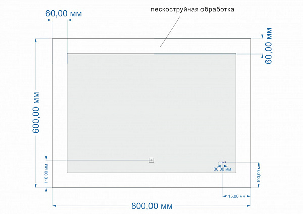 Зеркало Cersanit  LED 80 см  KN-LU-LED030*80-d-Os