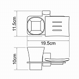 Держатель стакана и мыльницы Wasserkraft Leine K-5026