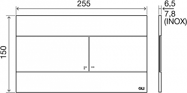 Инсталляция в комплекте с механической панелью слива OLI 80 300572mSl00