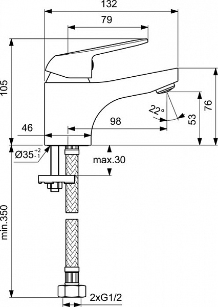 Смеситель для раковины Vidima  Fine BA384AA