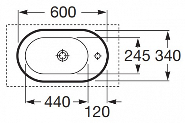 Раковина Roca Meridian 60x34 32724E000