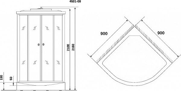 Душевая кабина Niagara Eco  NG-4501-14 BLACK