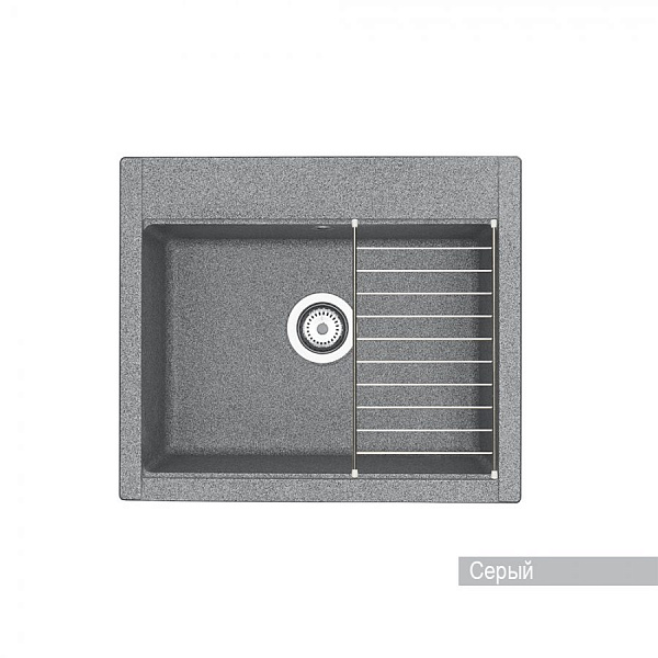Мойка для кухни Aquaton Делия 60 прямоугольная серая 1A715232LD230