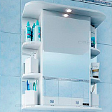 Зеркальный шкаф Герда 55, свет, фацет Санта 101021