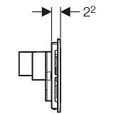 Клавиша смыва Geberit Sigma 40 115.600.KR.1 со встроенной системой удаления запахов