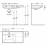 Раковина на тумбу Kerama Marazzi Cubo CU.wb.90lh