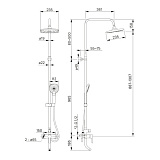 Смеситель для ванны с верхним душем, Sena, IDDIS, SENSB3Fi06