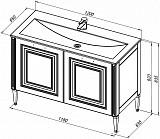 Тумба под раковину Aquanet Паола 120 белый/золото 00186114