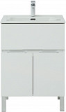 Тумба под раковину Aquanet Алвита New 60 1 ящик, 2 дверцы, белый матовый 00277546